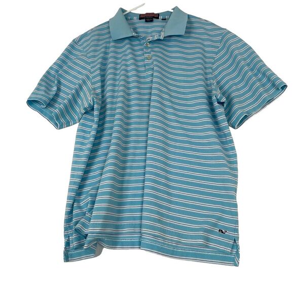 Vineyard Vines Men's size XL Blue Polo Shirt, Classic White Stripes 100% Cotton - Picture 12 of 12